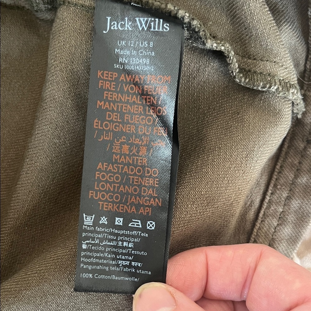 Jack Wills Utility Mini Skirt – Olive Green, Size 8 - Picture 7 of 7